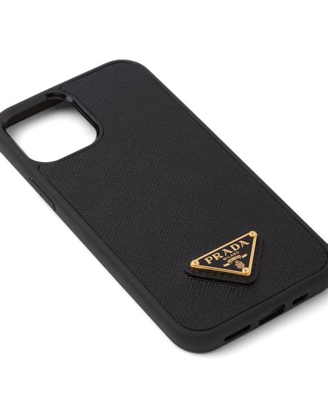 coque prada iphone 12|Black Saffiano Cover For Iphone 12 And 12 Pro .